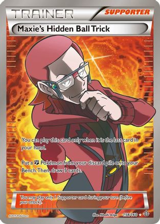Maxie's Hidden Ball Trick (158 Full Art)/160 - Holofoil XY Primal Clash - Ultra Rare