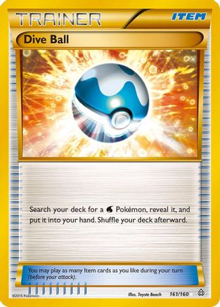 Dive Ball (161 Secret Rare)/160 - Holofoil XY Primal Clash - Secret Rare