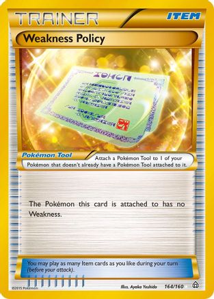 Weakness Policy (164 Secret Rare) - Holofoil XY Primal Clash - Secret Rare