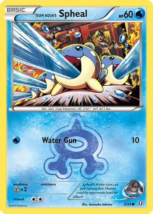 Team Aqua's Spheal 003 - Reverse Holofoil Double Crisis - Common