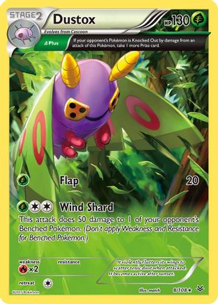 Dustox (8 Delta) (8 Delta) 008 - Reverse Holofoil XY Roaring Skies - Rare
