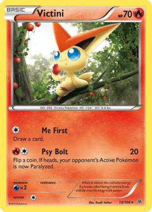 Victini 013 - Reverse Holofoil XY Roaring Skies - Rare