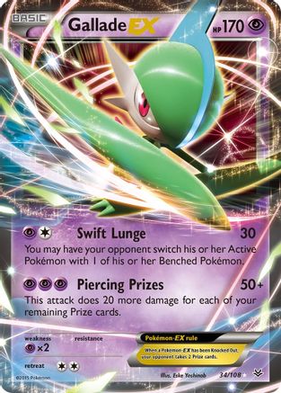 Gallade EX 034 - Holofoil XY Roaring Skies - Ultra Rare