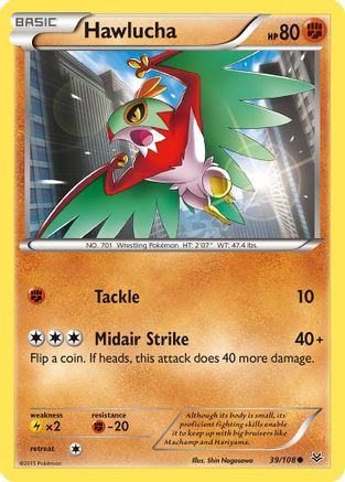 Hawlucha 039 - Reverse Holofoil XY Roaring Skies - Common
