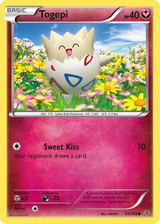 Togepi 043 - Reverse Holofoil XY Roaring Skies - Common