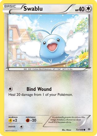 Swablu 073 - Reverse Holofoil XY Roaring Skies - Common