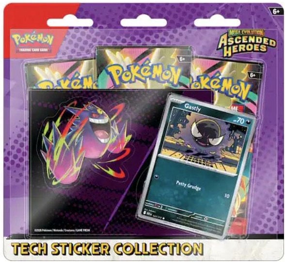 Pokemon TCG: Mega Evolutions - Ascended Heroes Tech Sticker Collection (Charmander / Gastly)