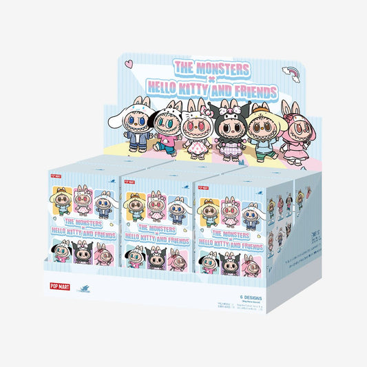 PopMart: The Monsters (Labubu) x Hello Kitty & Friends - Vinyl Face Plush Pendant Blind Box *PREORDER*