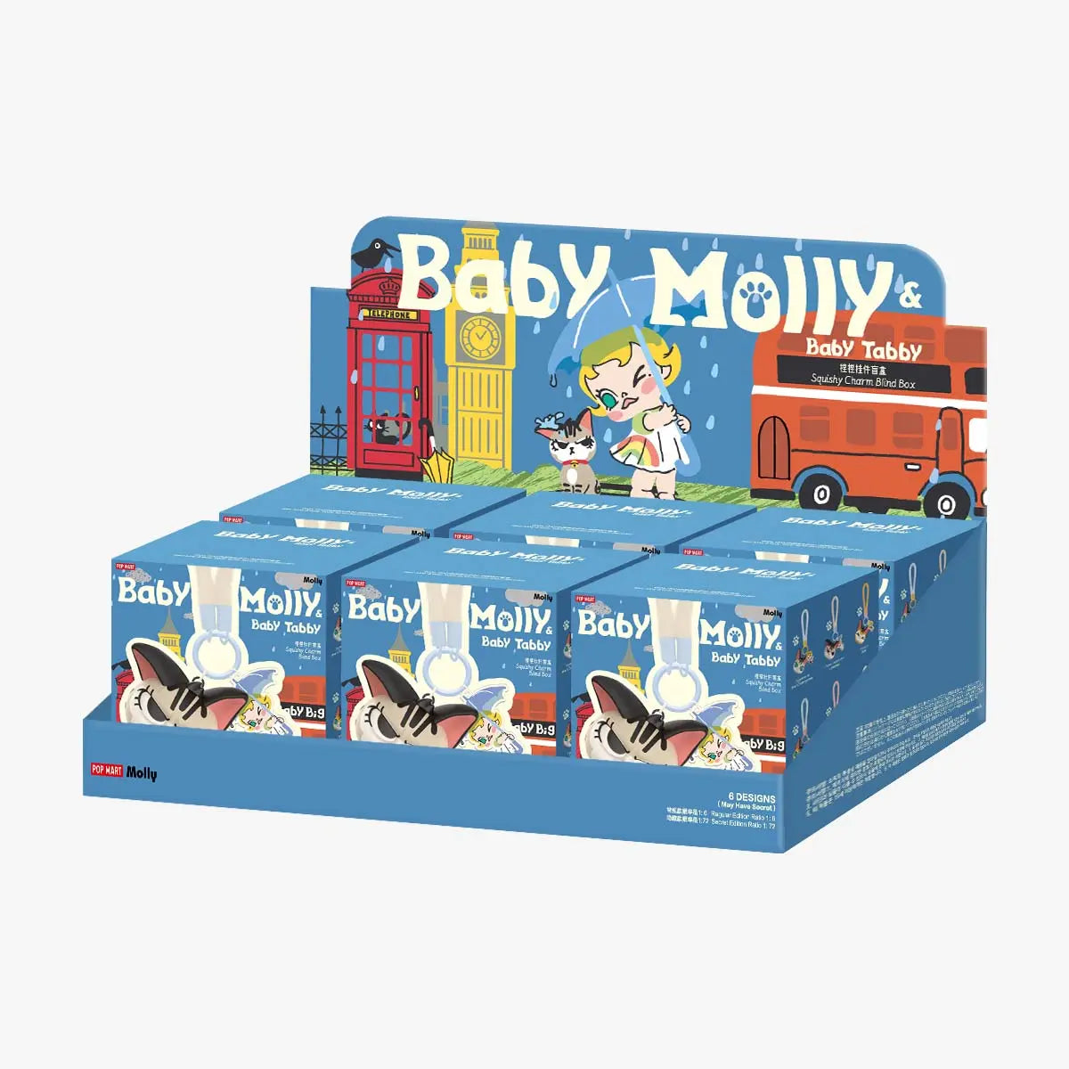 Popmart: Baby Molly - Baby Molly & Baby Tabby Series Squishy Charm
