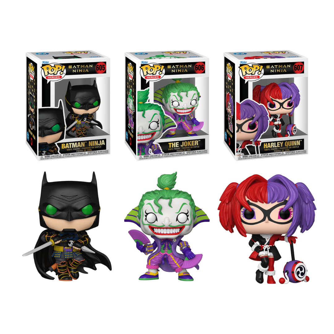 Funko Pop! DC: Batman Ninja - Batman / The Joker / Harley Quinn Funko Pop! DC: Batman Ninja - Batman / The Joker / Harley Quinn