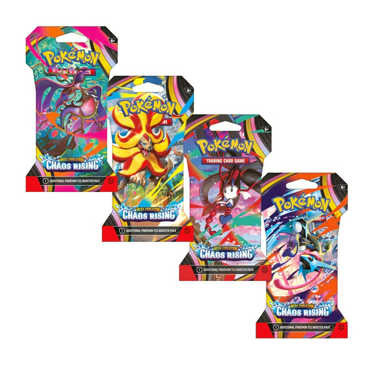 Pokemon TCG: Mega Evolution - Chaos Rising Single Sleeved Booster Pack   MyPops.ca