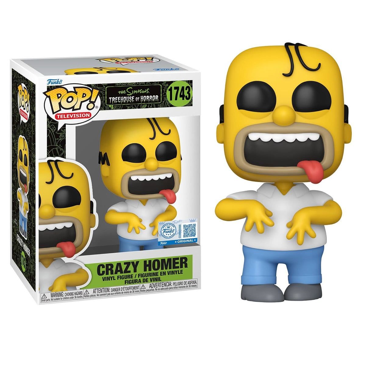 Funko Pop! Television: The Simpsons - Crazy Homer #1743