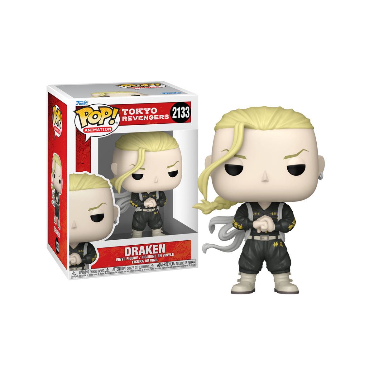 Funko Pop! Anime: Tokyo Revengers - Takemichi Hanagaki (Common/Chase) / Mikey / Draken