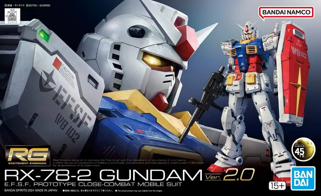 RG νガンダム＆RG RX-78-2 ガンダムVer.2.0＆EG ストライク Gunpla: Bandai - RX-78-2 Gundam Ver.2.0 Real Grade [RG] 1/144