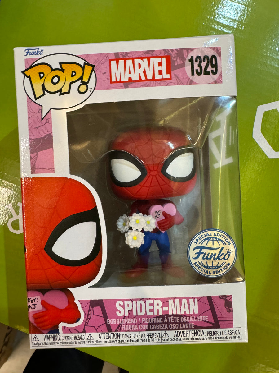 FUNKO POP! MARVEL SPIDER-MAN WITH FLOWERS FOR MJ #1329 [SPECIAL EDITIO –