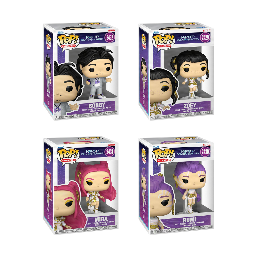Funko Pop! Movies: K-Pop Demon Hunters (Golden) - Bobby / Zoey / Mira / Rumi *PREORDER*