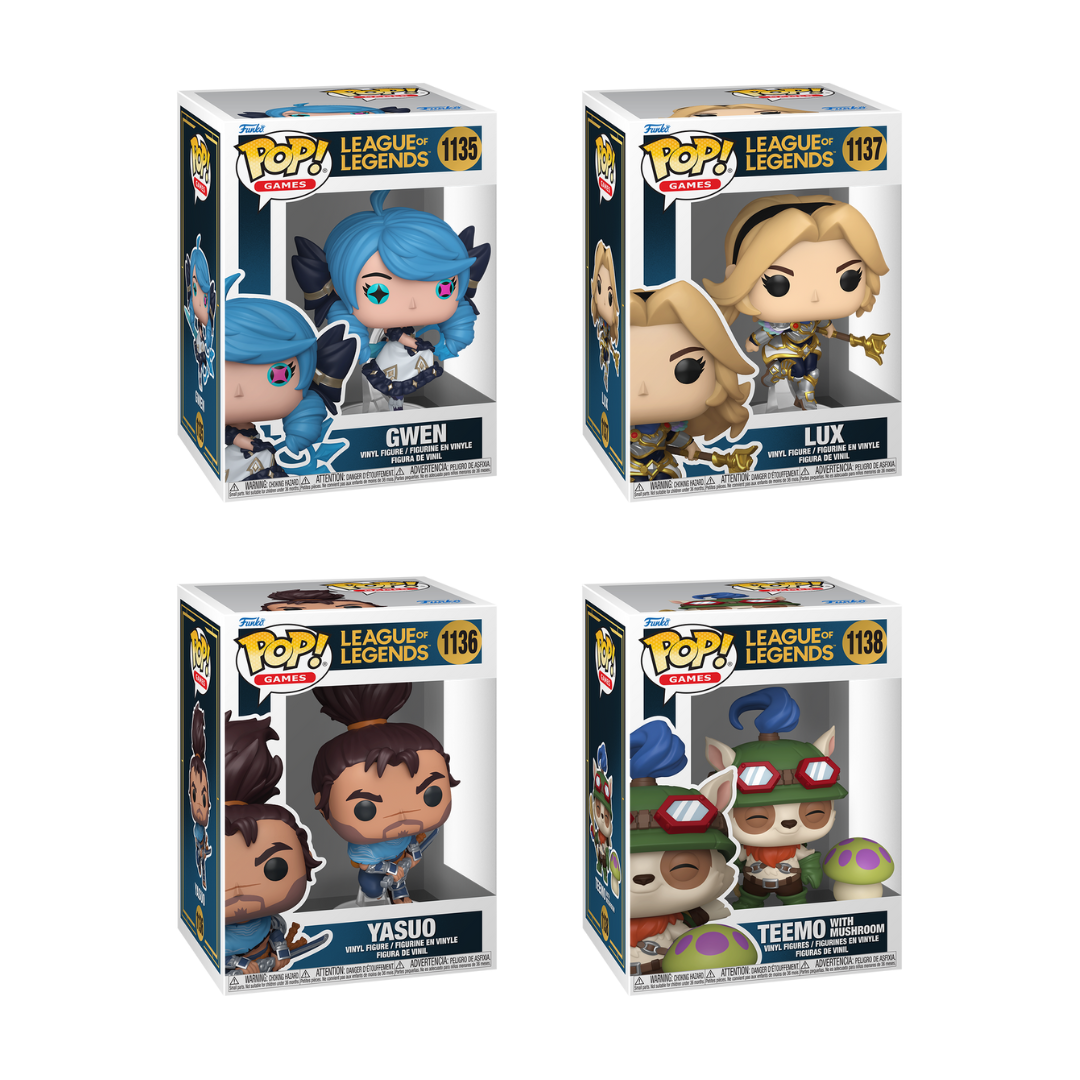 Funko Pop! Games: League Of Legends - Gwen / Lux / Yasuo / Teemo