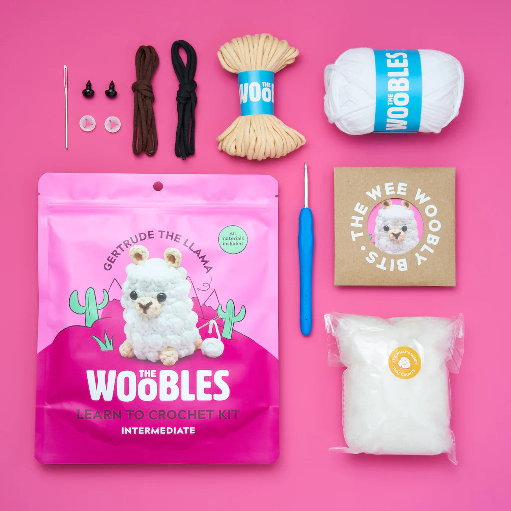 The Woobles: Beginner Crochet Kit - Gertrude The Llama