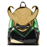 LOUNGEFLY Marvel Metallic Loki Cosplay Mini Backpack