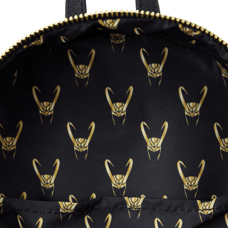 LOUNGEFLY Marvel Metallic Loki Cosplay Mini Backpack