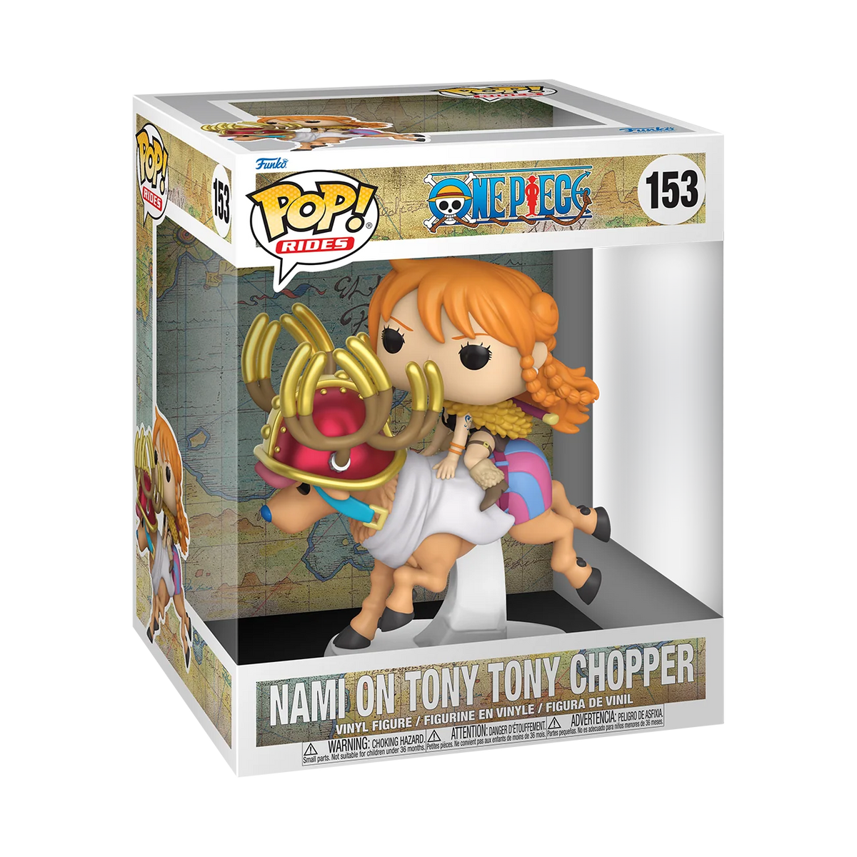 Funko Pop! Anime: One Piece - Sanji #2566 / Usopp #2567 / Zoro #2568 / Luffy #2569 / Nami On Tony Tony Chopper #153 *PREORDER*
