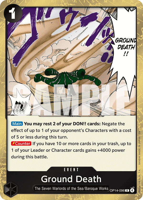 ヤ*ト様 『300円スタート‼︎』ワンピースカード OP14-096 グラウンド One Piece TCG - Ground Death OP14-96 – MyPops.ca