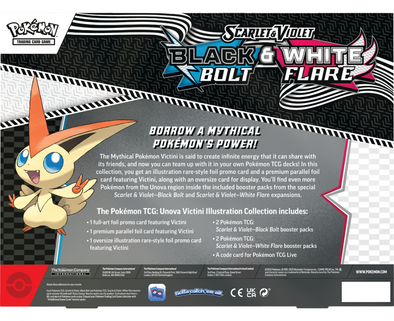 Pokemon TCG: Scarlet & Violet - Black Bolt & White Flare Unova Victini Illustration Box