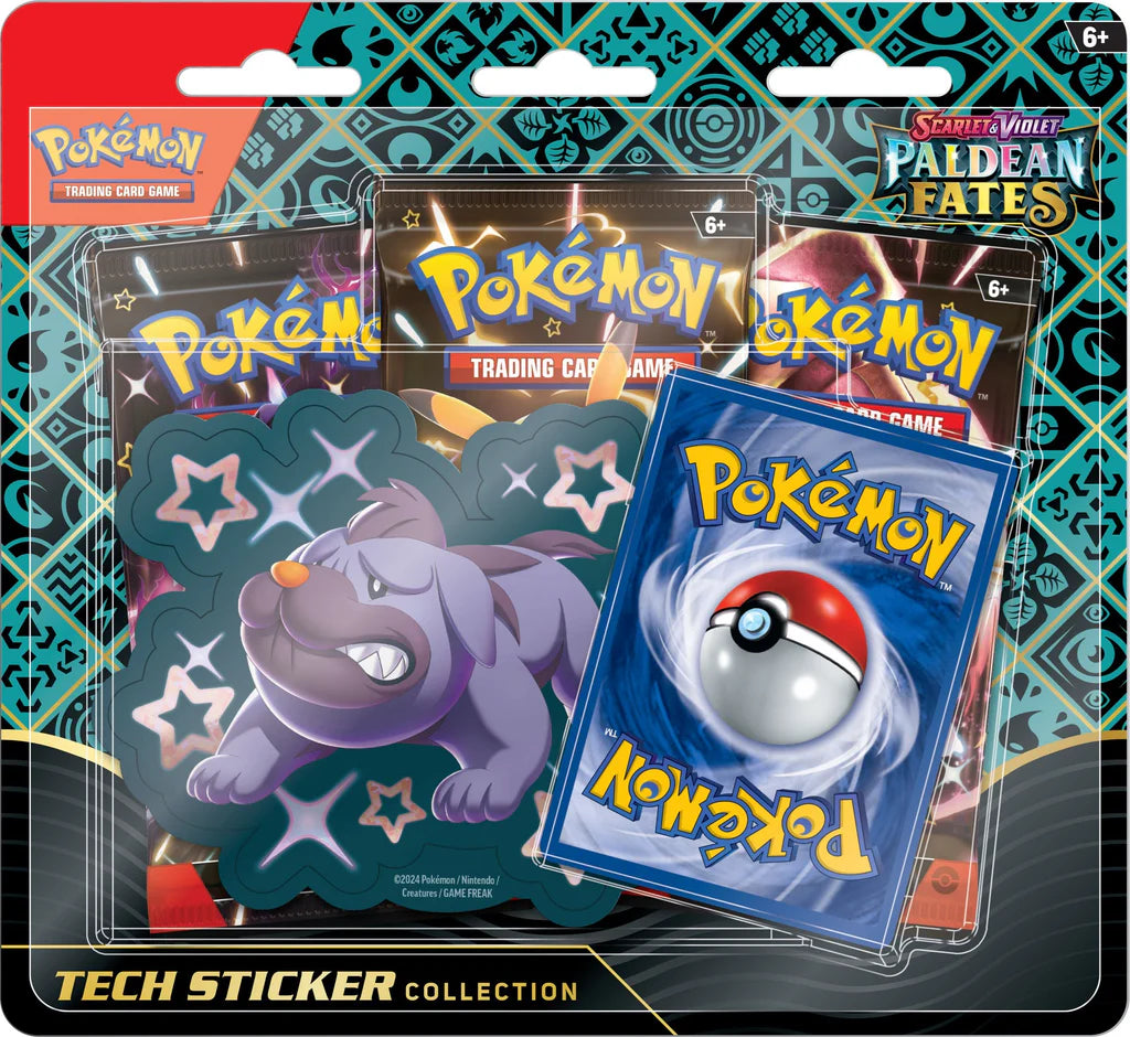 Pokemon TCG: Scarlet & Violet - Paldean Fates Tech Sticker Collection (Fidough / Greavard / Maschiff)
