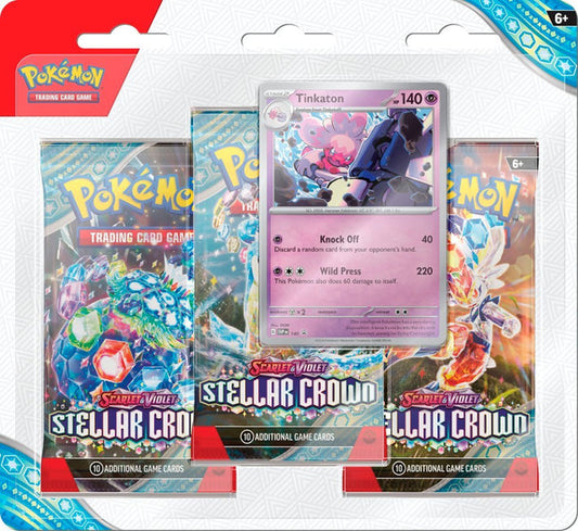 Pokemon TCG: Scarlet & Violet - Stellar Crown 3pc Blister Pack