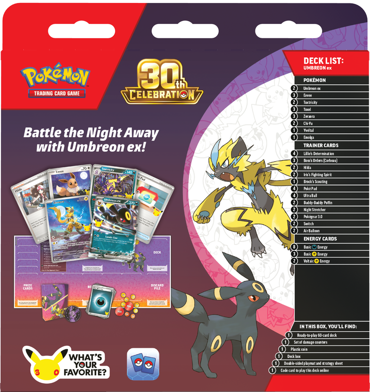 Pokemon TCG: 30th Celebration - Espeon ex / Umbreon ex Battle Deck *PREORDER*