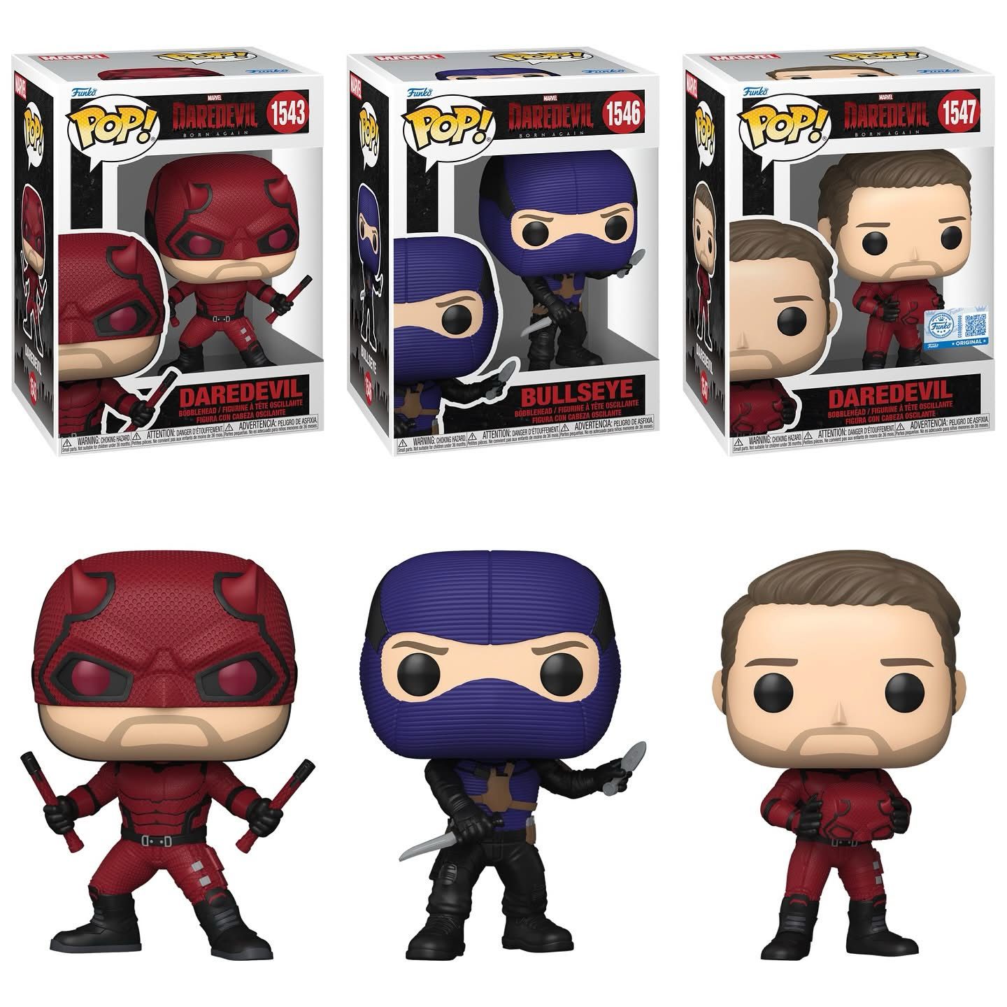 Daredevil フィギュアセット 5種　funko pop Funko Pop! Marvel: Daredevil - Daredevil / Bullseye / Daredevil