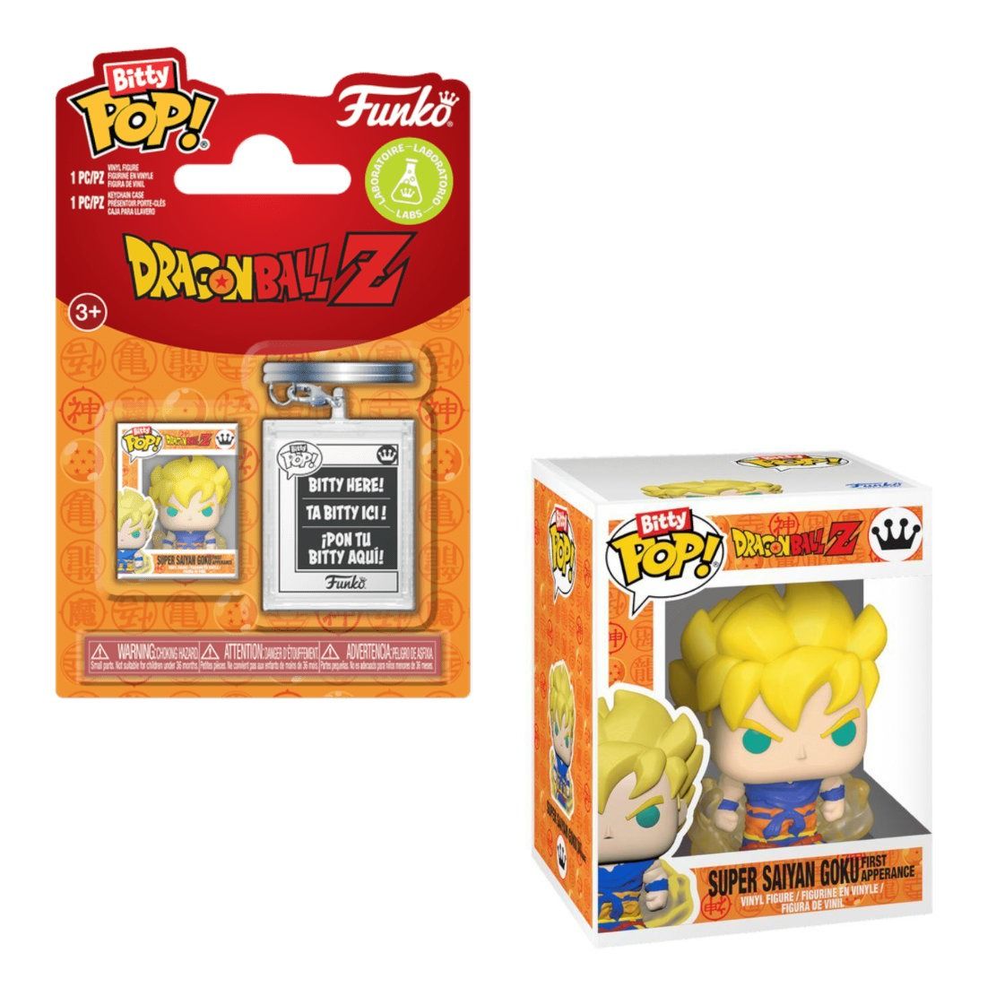 Funko Pop! Anime: Dragon Ball Z - Super Saiyan Goku with Keychain Bitty Pop!