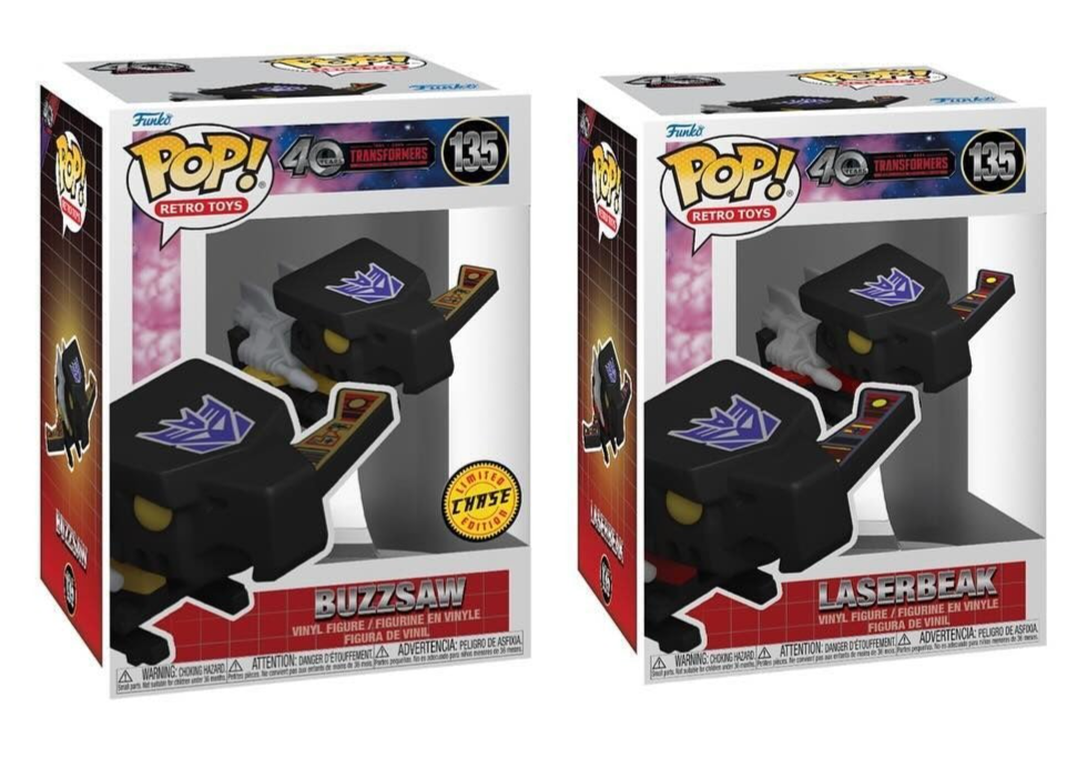 Funko Pop! Transformers: 40 Years - Optimus Prime #131 / Megatron #132 / Astrotrain #133 / Blaster #134 / Buzzsaw #135 / Laserbeak #135