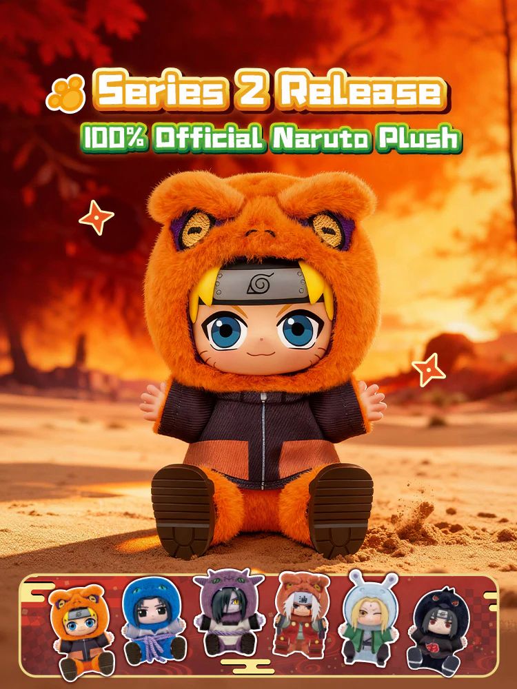 TopToy: Naruto - Beast Party Series Vinyl Face Plush Blind Box Series 2