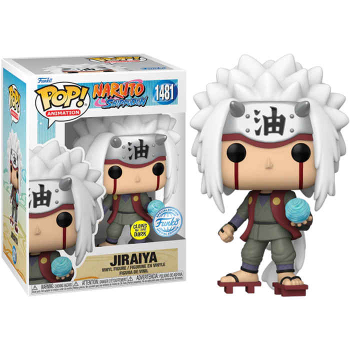 SPECIAL EDITION EXCLUSIVE Funko Pop! Naruto Shippuden JIRAIYA with RASENGAN GLOW IN THE DARK #1481
