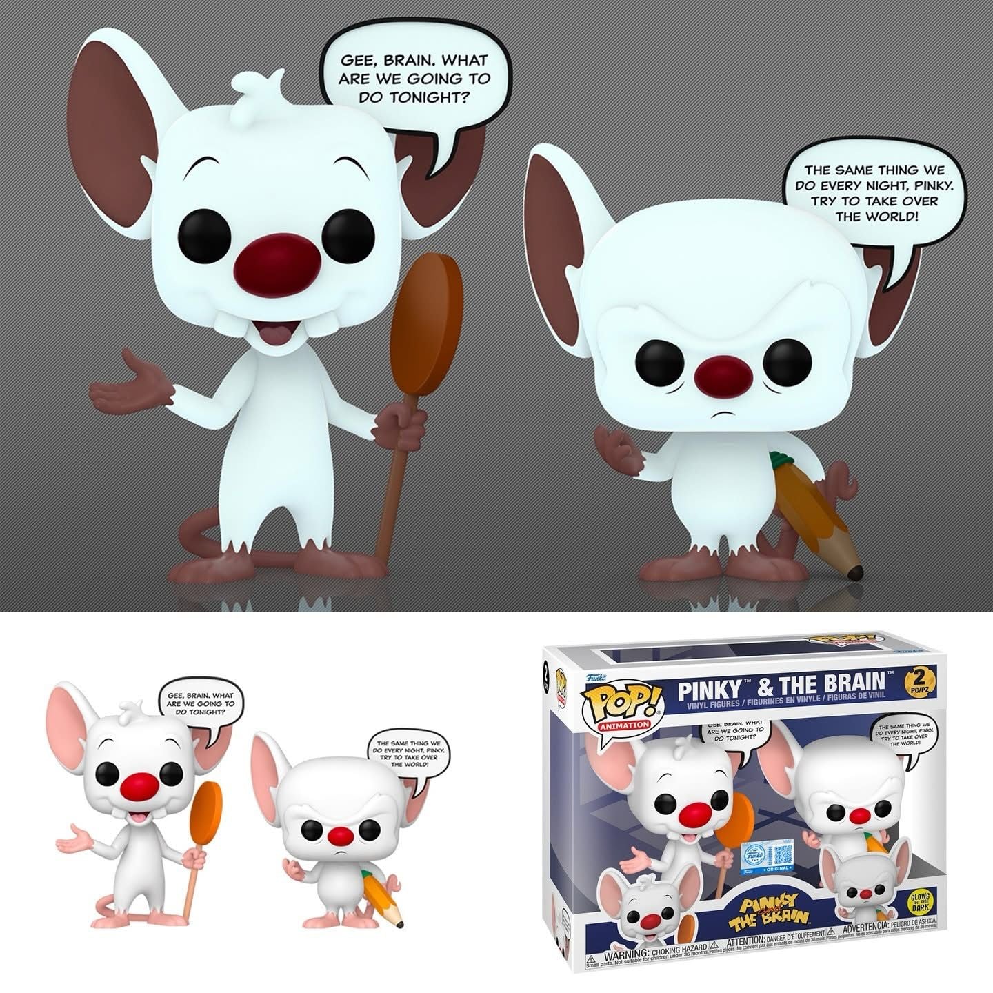 Funko Pop! Animation: Pinky And The Brain - Pinky & The Brain 2pk