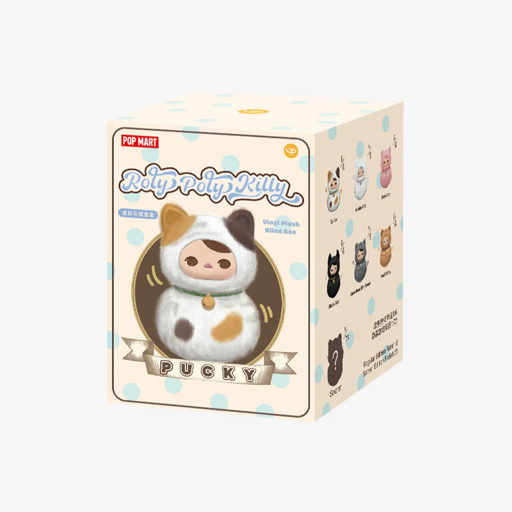 roly poly kitty ブラインドボックス　pop mart Popmart: Pucky - Roly Poly Kitty Vinyl Face Plush Blind Box