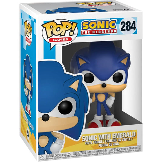 Funko Pop! Games: Sonic The Hedgehog - Classic Sonic with Emerald #284