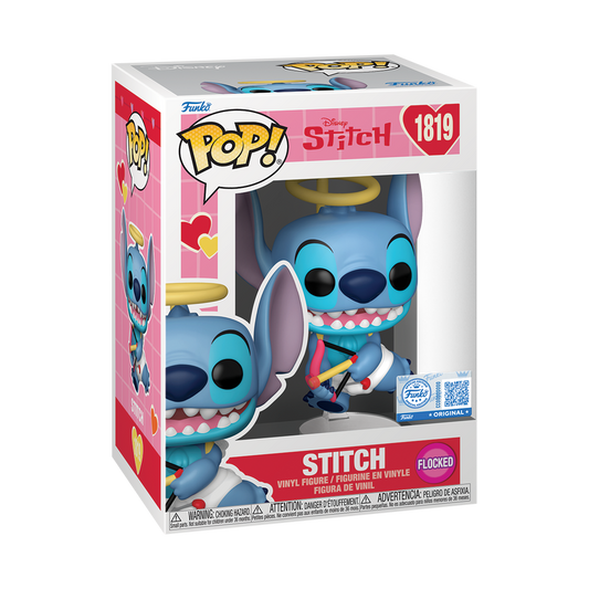 Funko Pop! Disney: Lilo & Stitch (Valentine) - Stitch (Flocked) #1819 / Angel (Pearlescent) #1820 *PREORDER*