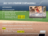 2022 TOPPS STADIUM CLUB BASEBALL HOBBY BOX