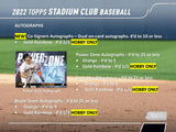 2022 TOPPS STADIUM CLUB BASEBALL HOBBY BOX