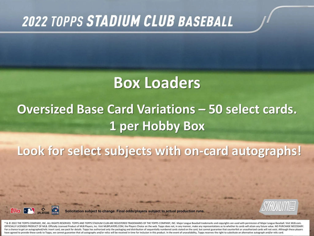 2022 TOPPS STADIUM CLUB BASEBALL HOBBY BOX