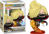 Funko Pop! ANIMATION: ONE PIECE SANJI with RED SUIT SOBA MASK #1277 [EXCLUSIVE]
