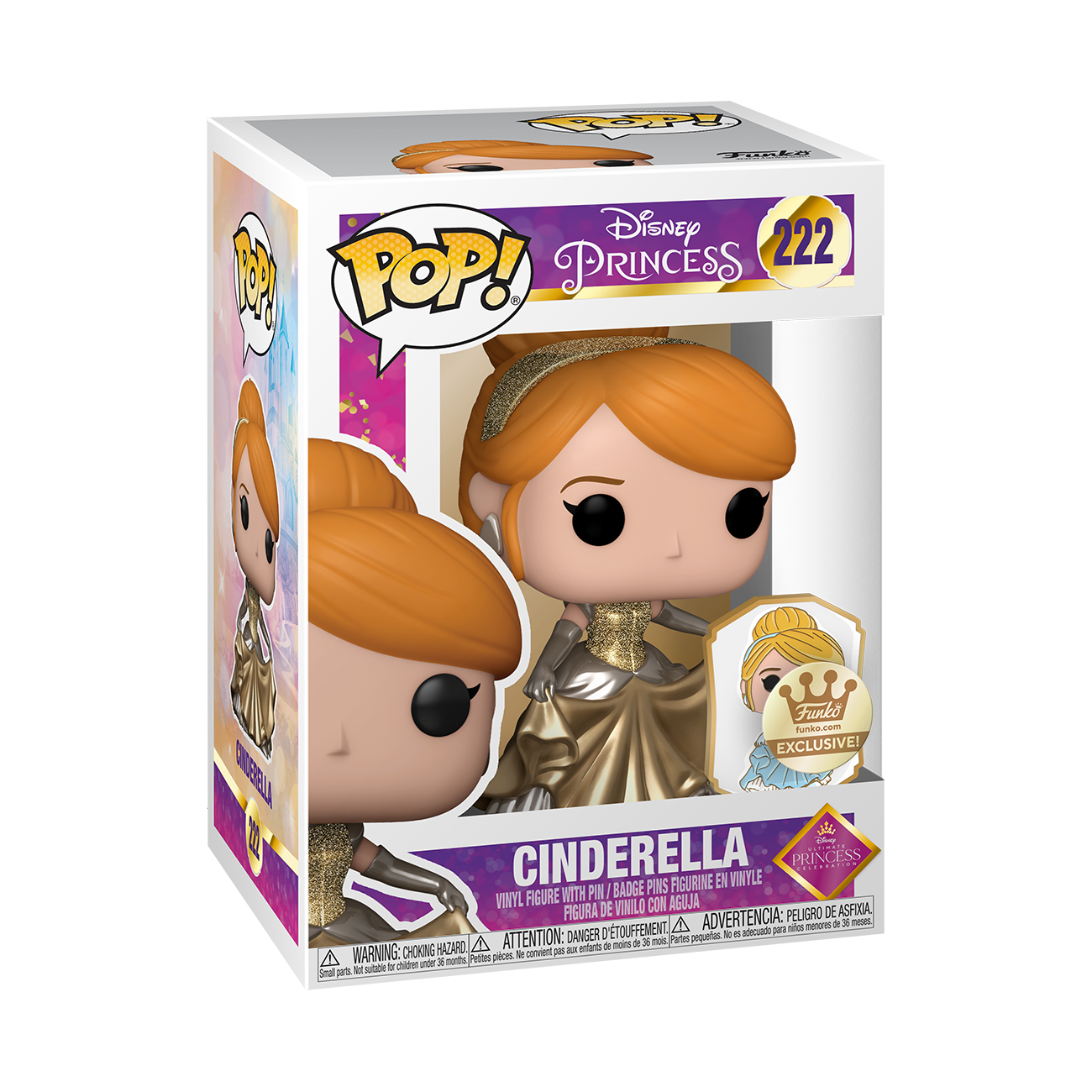 FUNKO POP! DISNEY ULTIMATE PRINCESS CINDERELLA with PIN #222