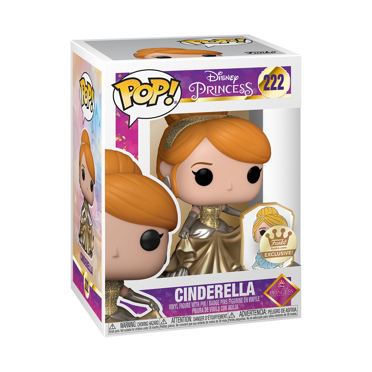 Funko pop ソー トイザらス限定 FUNKO POP! Disney Ultimate Princess BELLE GOLD with PIN #221