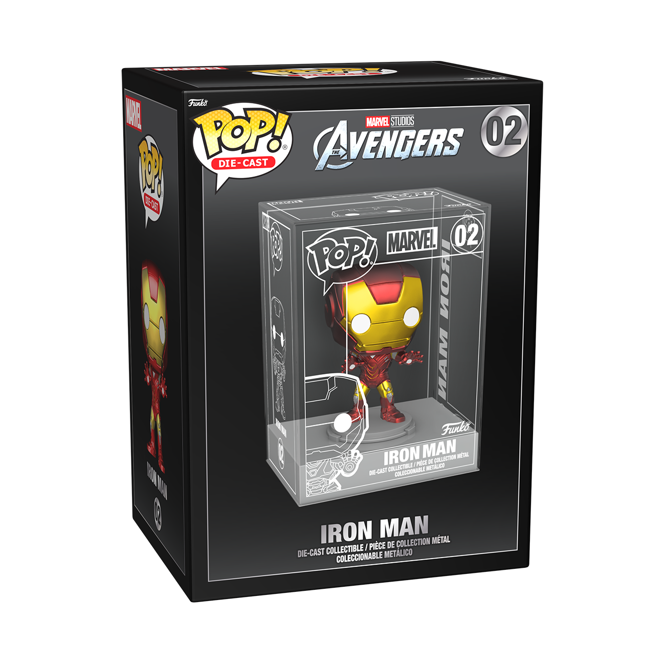 Funko Pop! DIE CAST IRON MAN with HARD CASE AVENGERS *FUNKO SHOP EXCLUSIVE*