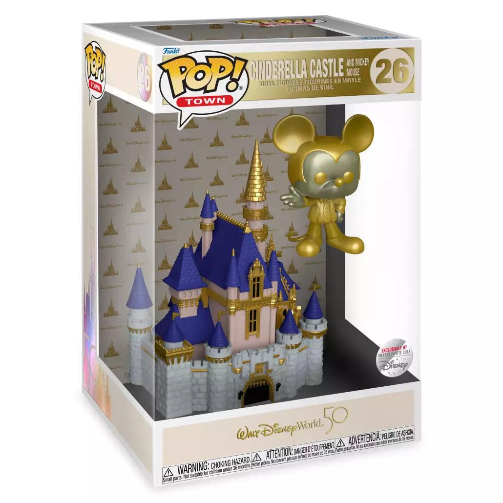 Funko Pop! TOWN Disney world 50th CINDERELLA CASTLE and MICKEY