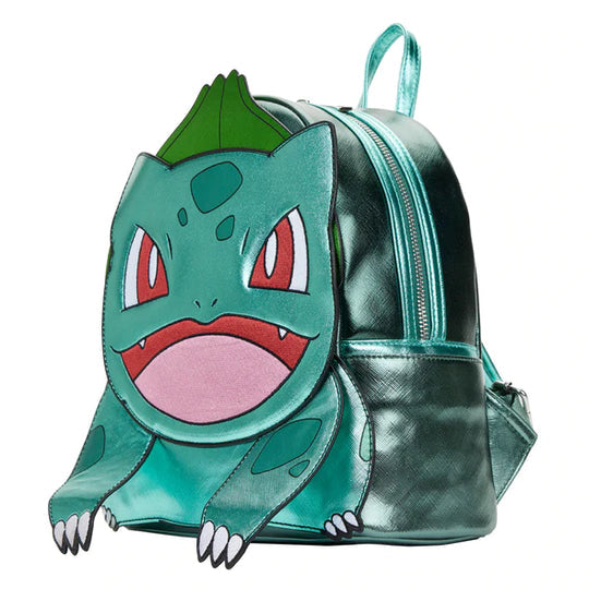 LOUNGEFLY POKEMON BULBASAUR METALLIC COSPLAY MINI BACKPACK MyPops