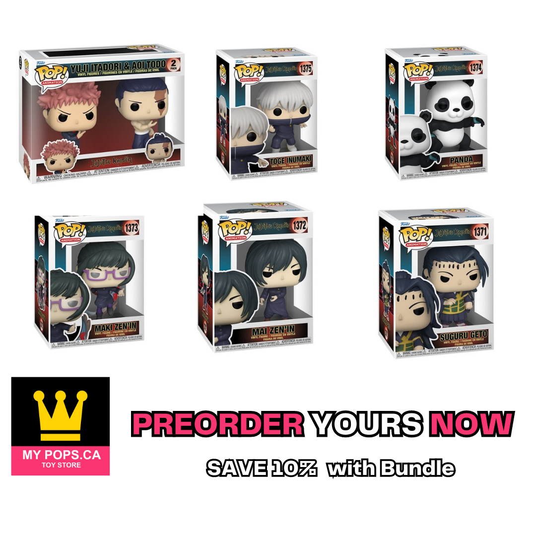 Funko Pop! Anime: Jujutsu Kaisen - Geto / Mai / Maki / Panda / Inumaki / Itadori & Todo 2pk
