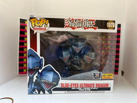FUNKO POP! ANIMATION: YU-GI-OH - 6" BLUE-EYES ULTIMATE DRAGON **HOT TOPIC EXCLUSIVE** #1078